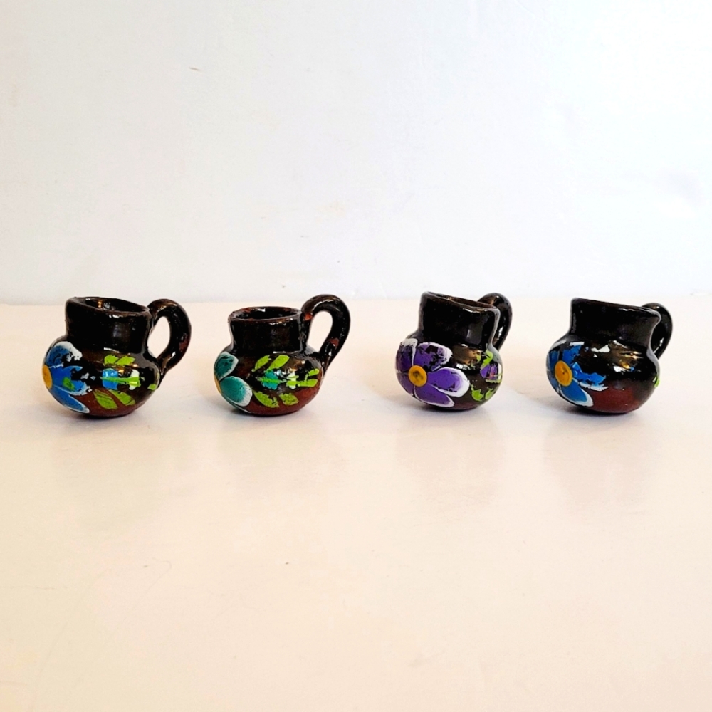 Colorful Hand-Painted Mini Jarritos